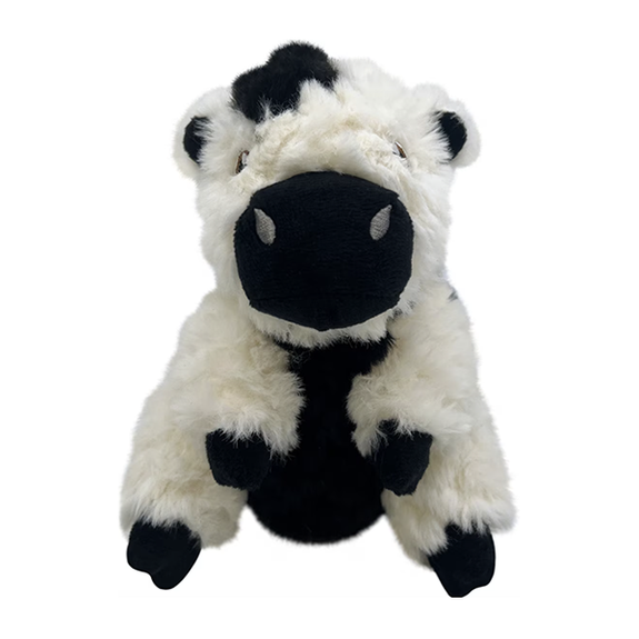 Comfort Tykes Cow Plush Squeaky Toy for Dogs Small