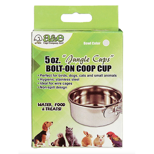 Stainless Steel Coop Cup for Birds & Small Animals