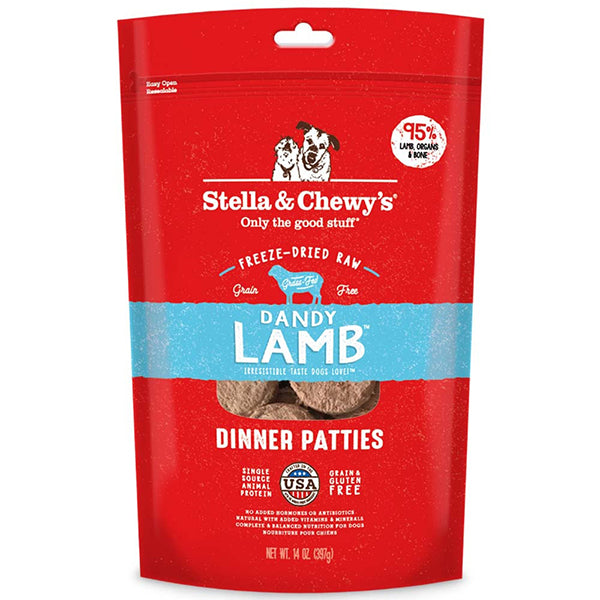Dandy Lamb Grain-Free Dinner Patties Freeze-Dried Raw Dog Food