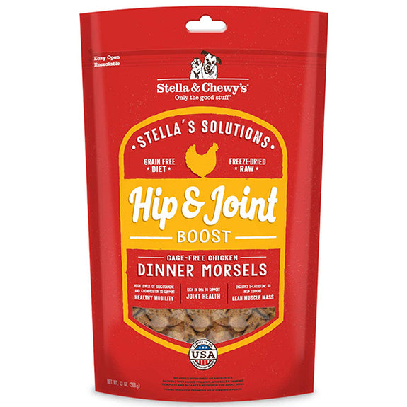 Stella's Solutions Grain-Free Hip & Joint Boost Cage Free Chicken Dinner Morsels Freeze-Dried Raw Dog Food