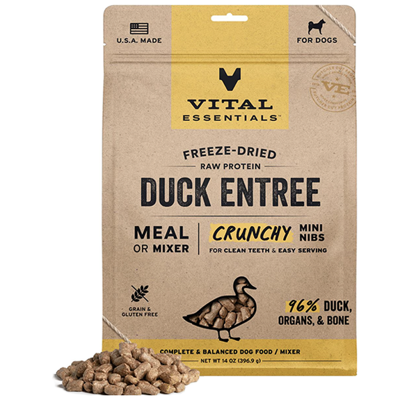 Duck Crunchy Mini Nibs Freeze-Dried Grain-Free Dog Food
