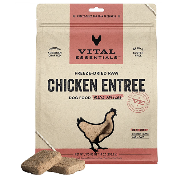 Chicken Mini Patties Freeze-Dried Grain-Free Dog Food