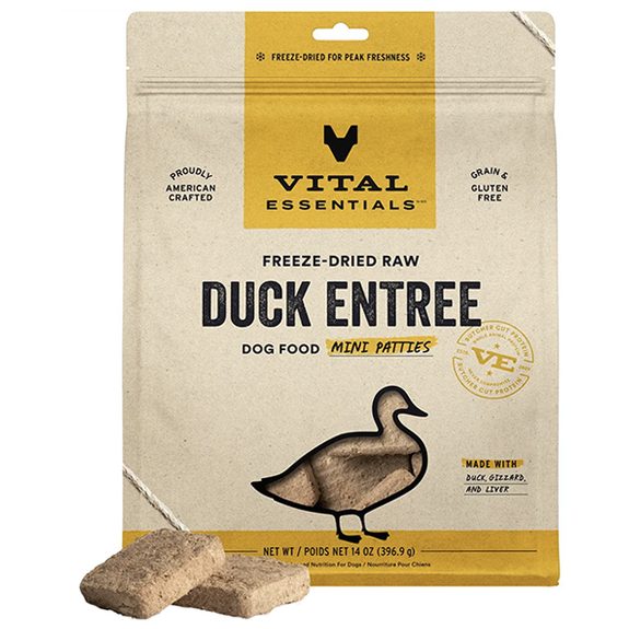 Duck Mini Patties Freeze-Dried Grain-Free Dog Food