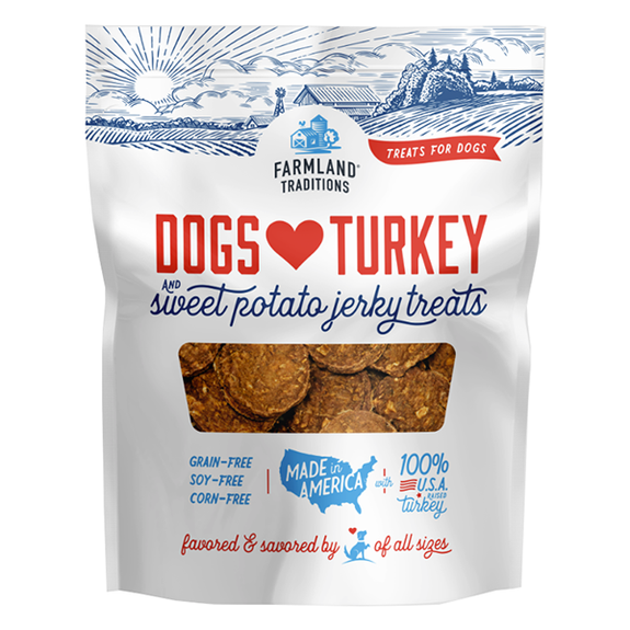 Dogs Love Turkey & Sweet Potato Jerky Grain-Free Dog Treats