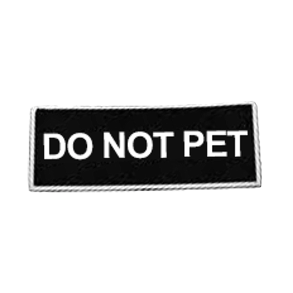 Boss Tactical Patch for Harnesses "Do Not Pet" Black & White
