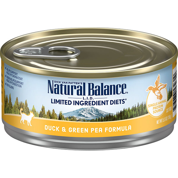 Limited Ingredient Diet Duck & Green Pea Recipe Grain-Free Canned Cat Food