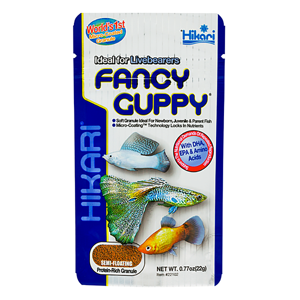 Fancy Guppy Livebearers Aquarium Fish Sinking Food Granules