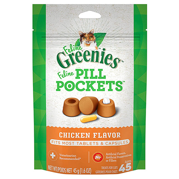 Pill Pockets Feline Chicken Flavor Cat Treats