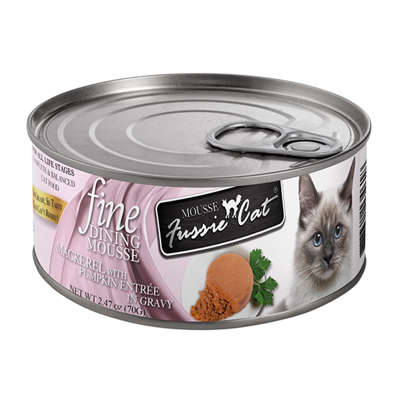 Fine Dining Mousse Mackerel with Pumpkin Entree in Gravy Grain-Free Wet Canned Cat Food