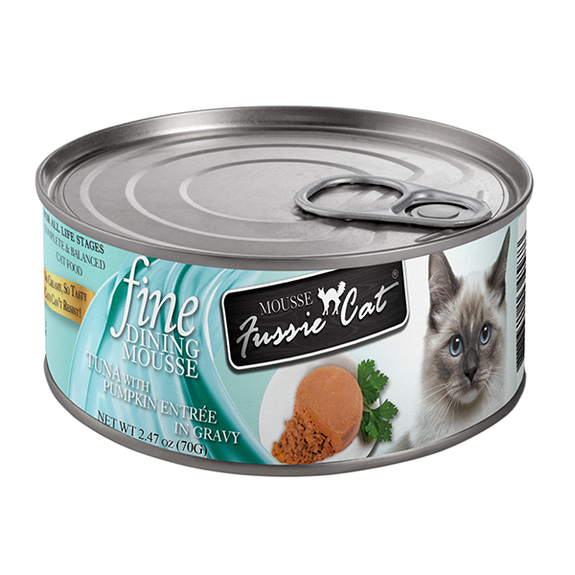 Fine Dining Mousse Tuna with Pumpkin Entree in Gravy Grain-Free Wet Canned Cat Food