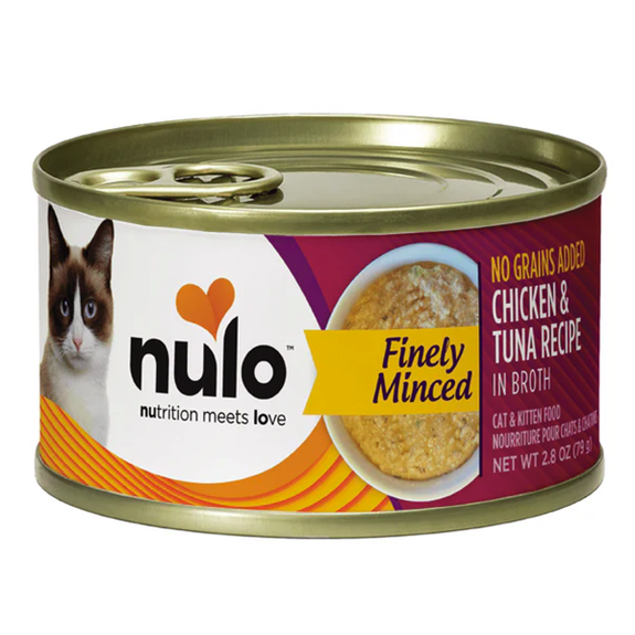 Finely Minced Chicken & Tuna Recipe in Broth Grain-Free Canned Cat Food