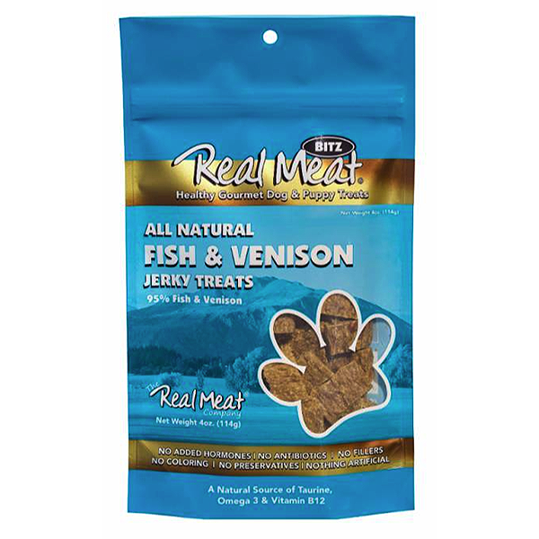Bitz All Natural 95% Fish & Venison Grain-Free Jerky Dog Treats