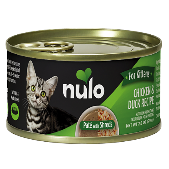 For Kittens Chicken & Duck Recipe Paté with Shreds Wet Canned Grain-Free Cat Food