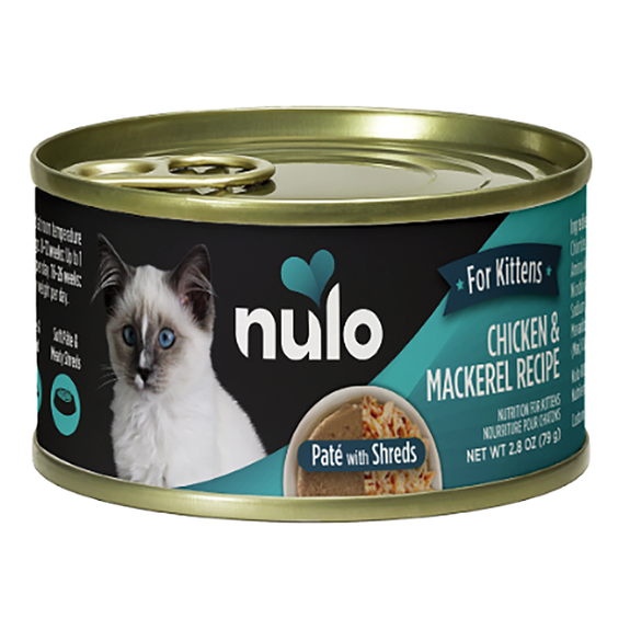 For Kittens Chicken & Mackerel Recipe Paté with Shreds Wet Canned Grain-Free Cat Food