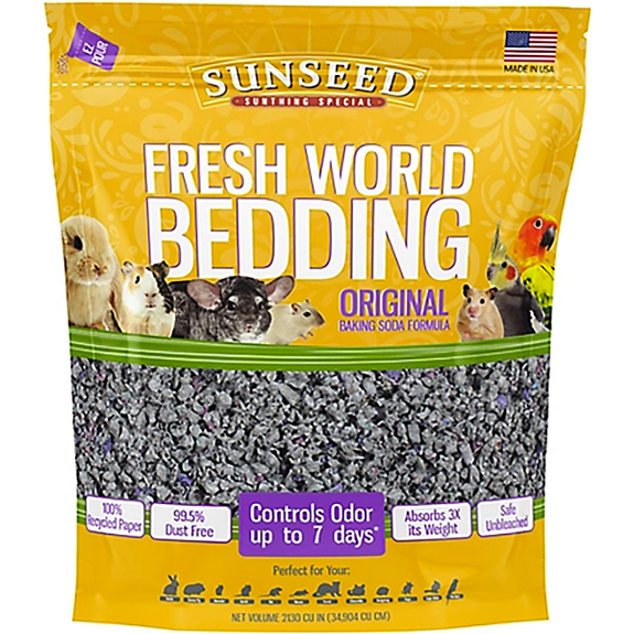 Fresh World Bedding Recycled Paper with Baking Soda Small Animal Substrate
