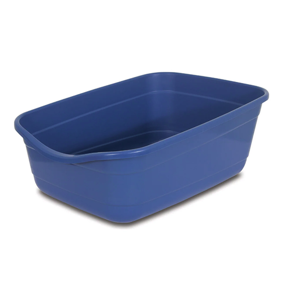 Giant Rectangular Open Top Cat Litter Box Blue