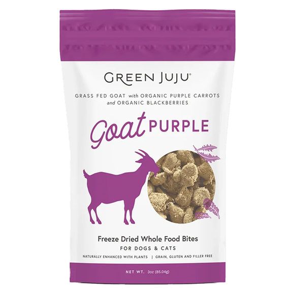 Goat Purple Grass-Fed Goat with Organic Purple Carrots & Blackberries Freeze-Dried Grain-Free Whole Food Bites Dog & Cat Treats