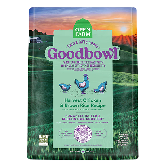 Goodbowl Harvest Chicken & Brown Rice Recipe Dry Cat Food
