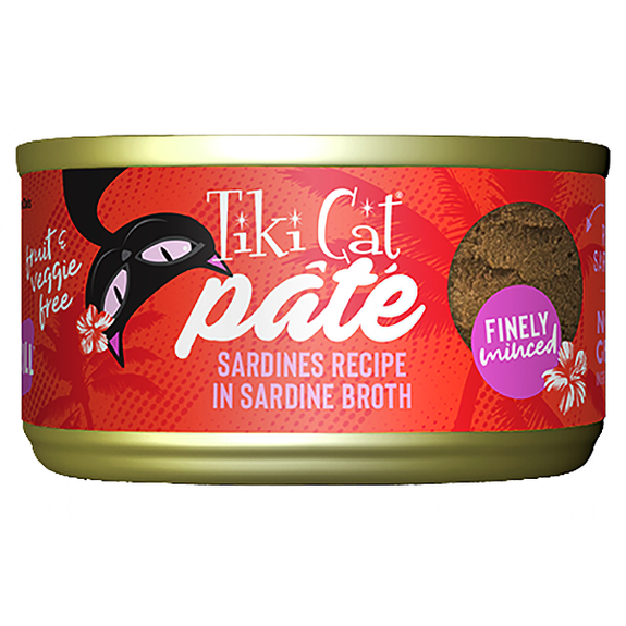 Grill Pate Sardines Recipe in Sardine Broth Grain-Free Canned Cat Food