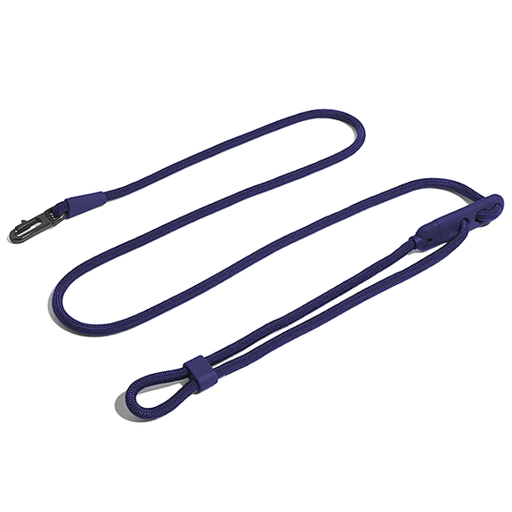 Hands-Free Adustable Waist & Shoulder Rope Dog Leash Deep Blue