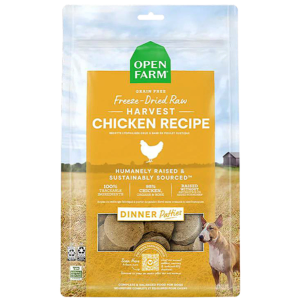 Harvest Chicken Recipe Freeze-Dried Grain-Free Raw Patties Dog Food