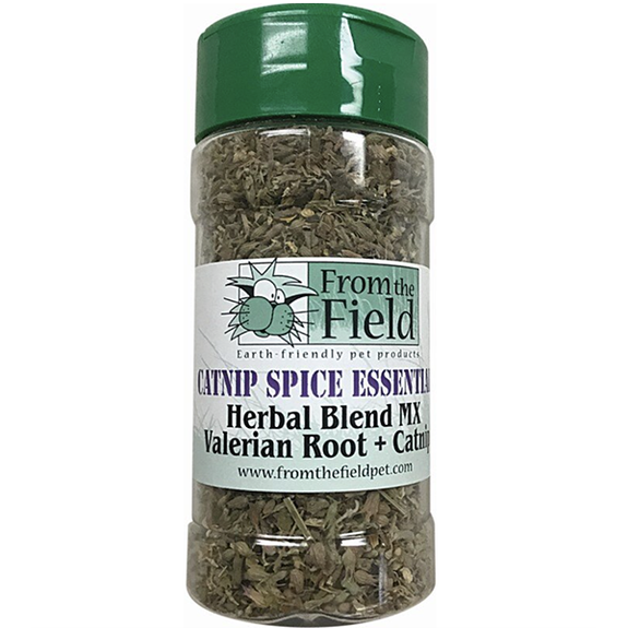 Catnip Spice Herbal Blend with Valerian Root in Shaker Bottle