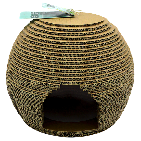 Enriched Life Hideaway Hive Round Cardboard Small Animal Hideout
