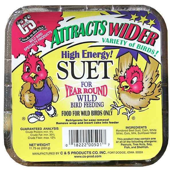 Year Round High Energy Treat No Melt Suet Cake Wild Bird Food