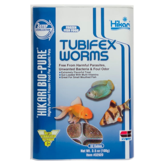 Bio-Pure Tubifex Worms Frozen Aquarium Fish Food & Treat