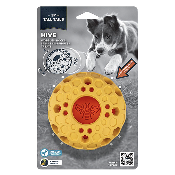 Hive Natural Rubber Treat-Dispensing Puzzle Dog Toy