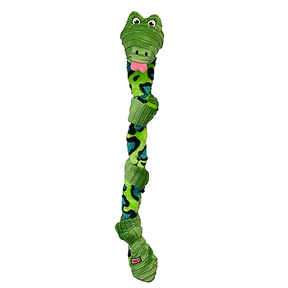 Knots Snake Assorted Colors Plush with Internal Rope Knots Dog Toy