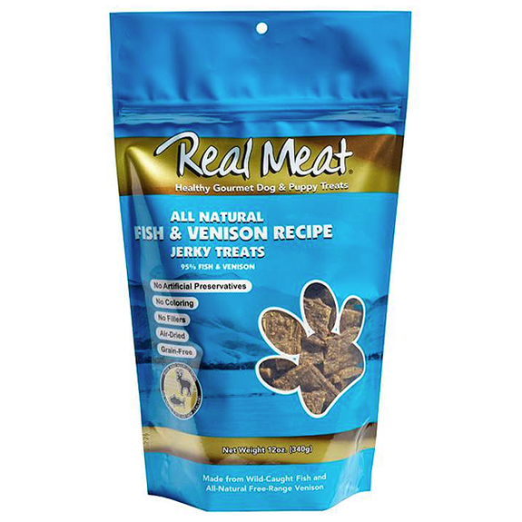 Large Bitz All Natural 95% Fish & Venison Grain-Free Jerky Large Breed Dog Treats