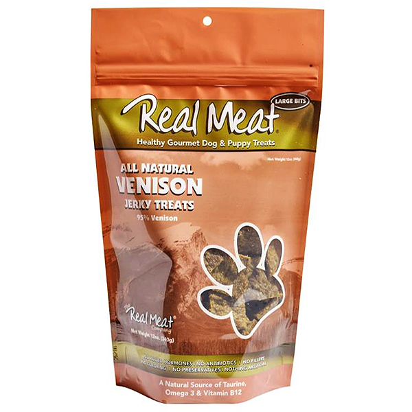 Large Bitz All Natural 95% Venison Grain-Free Jerky Large Breed Dog Treats