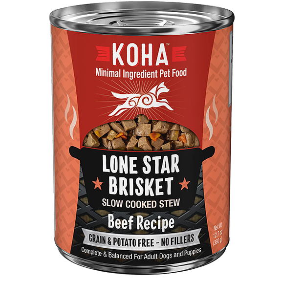 Lone Star Brisket Slow Cooked Stew with Beef Grain-Free Wet Canned Dog Food