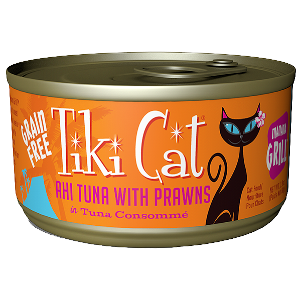 Manana Grill Grain-Free Ahi Tuna With Tiger Prawns In Tuna Consomme Canned Cat Food