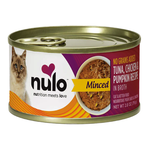 Minced Tuna, Chicken & Pumpkin Recipe in Broth Grain-Free Canned Cat Food