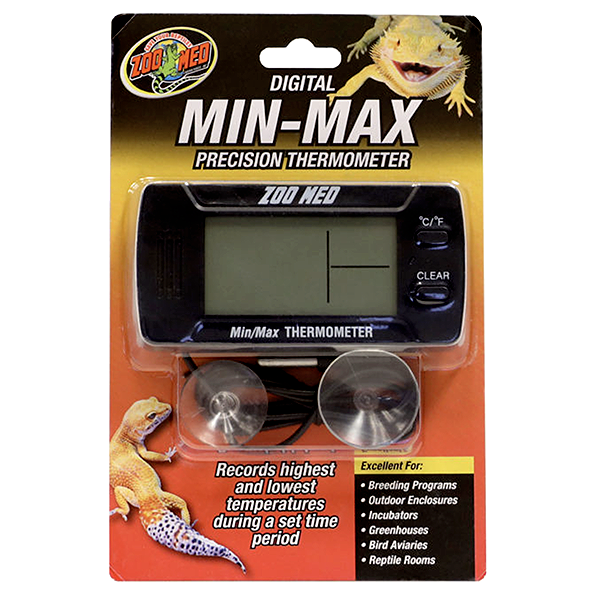 Digital MIN-MAX Precision Thermometer Reptile Temperature Monitoring Device