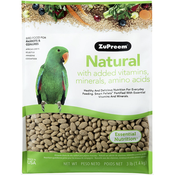 Natural Bird Food Pellets For Parrots & Conures