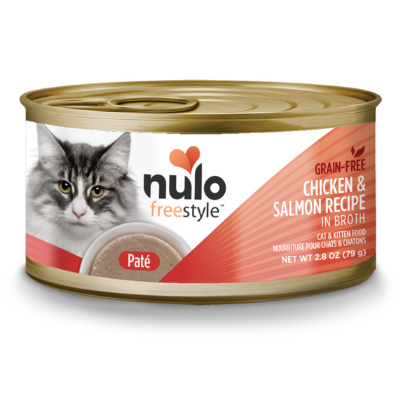 FreeStyle Chicken & Salmon In Broth Grain-Free Canned Pate Wet Cat & Kitten Food