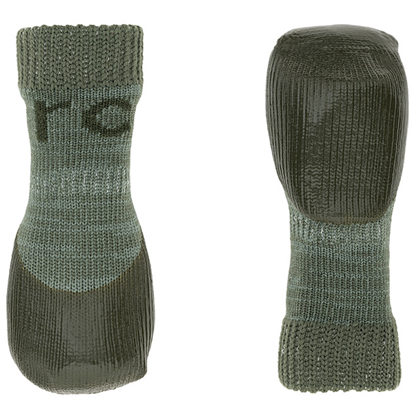 Sporty Pawks Protective Dog Socks with Anti-Slip Gripper Bottom Olive Green