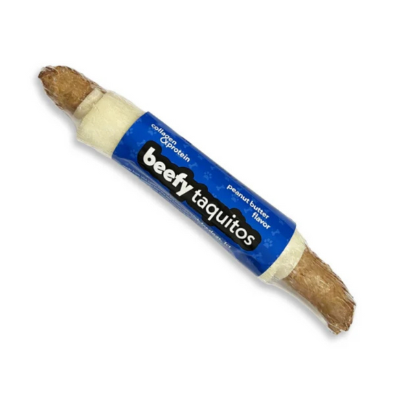 Peanut Butter Beefy Taquitos Dog Chew