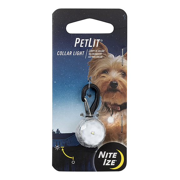 PetLit LED Collar Attachment Clear Jewel