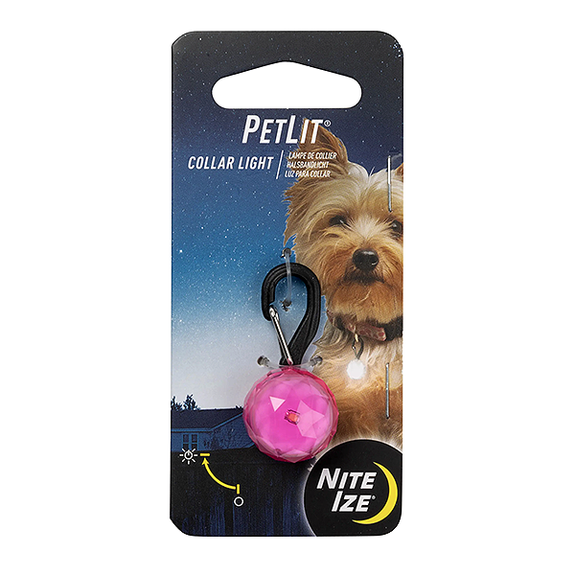 PetLit LED Collar Attachment Pink Jewel