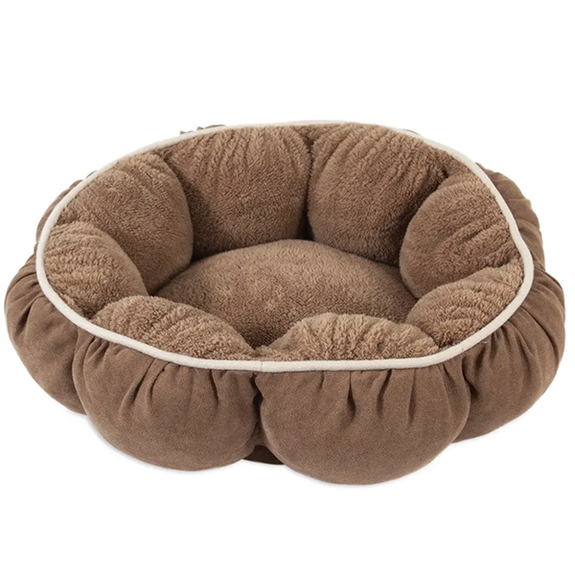 Fuzzy & Puffy Round Cat Bed