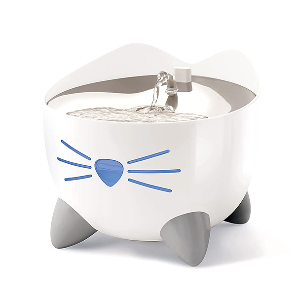 PIXI Smart Fountain for Cats App-Controlled Battery-Operated White