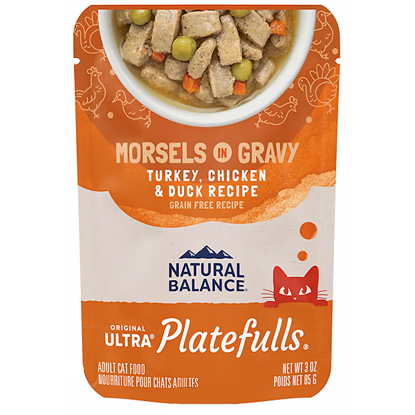 Original Ultra Platefulls Morsels in Gravy Turkey, Chicken, & Duck Recipe Grain-Free Pouch Wet Cat Food