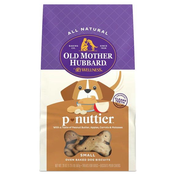 Classic P-Nuttier Small Crunchy Biscuit Treats for Dogs
