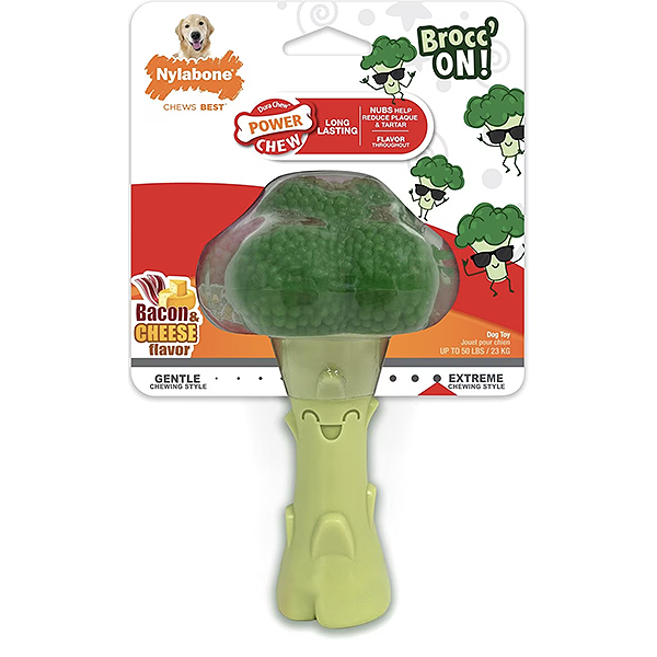 Power Chew Broccoli Bacon & Cheese Flavored Dog Chew Toy