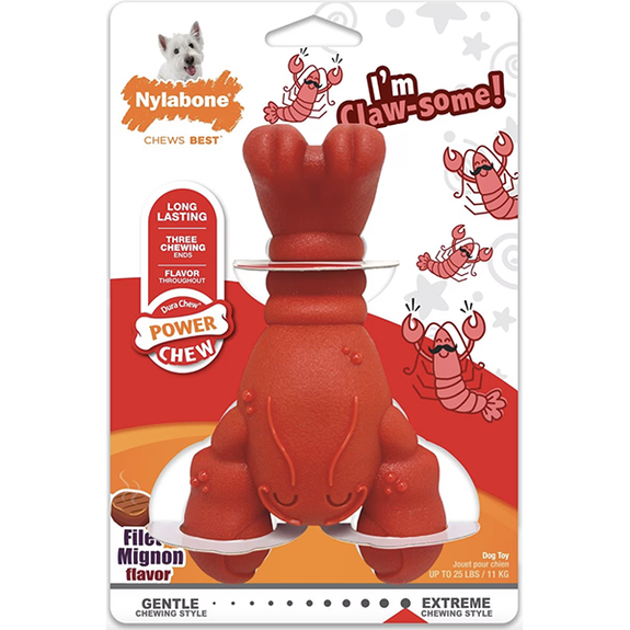 Power Chew Lobster Filet Mignon Flavored Dog Chew Toy