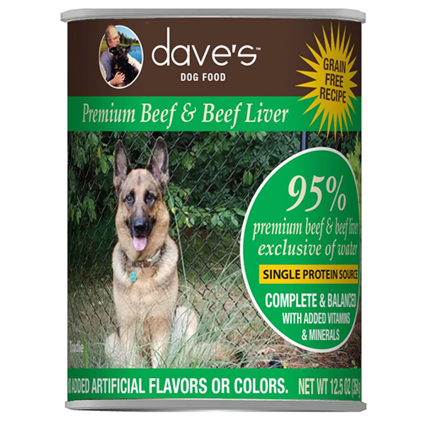 Premium Beef & Beef Liver 95% Recipe Grain-Free Canned Dog Food